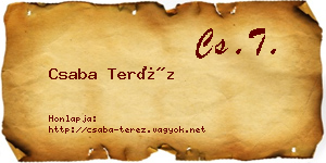 Csaba Teréz névjegykártya
