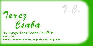 terez csaba business card